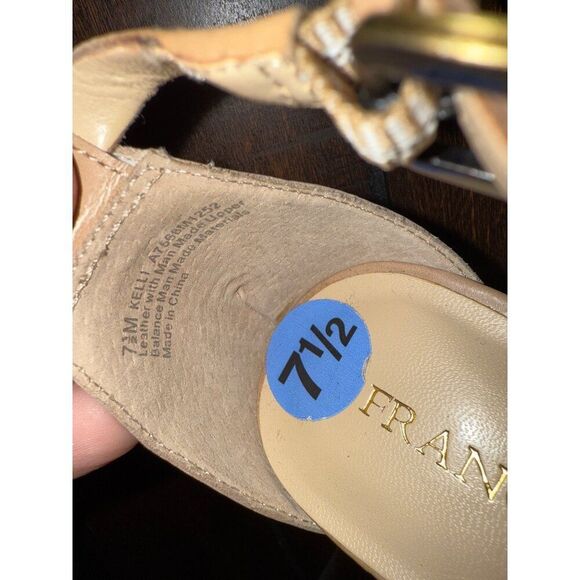 NWT Franco Sarto Kelli Tan Strappy Heels Size 7.5 - Picture 13 of 16